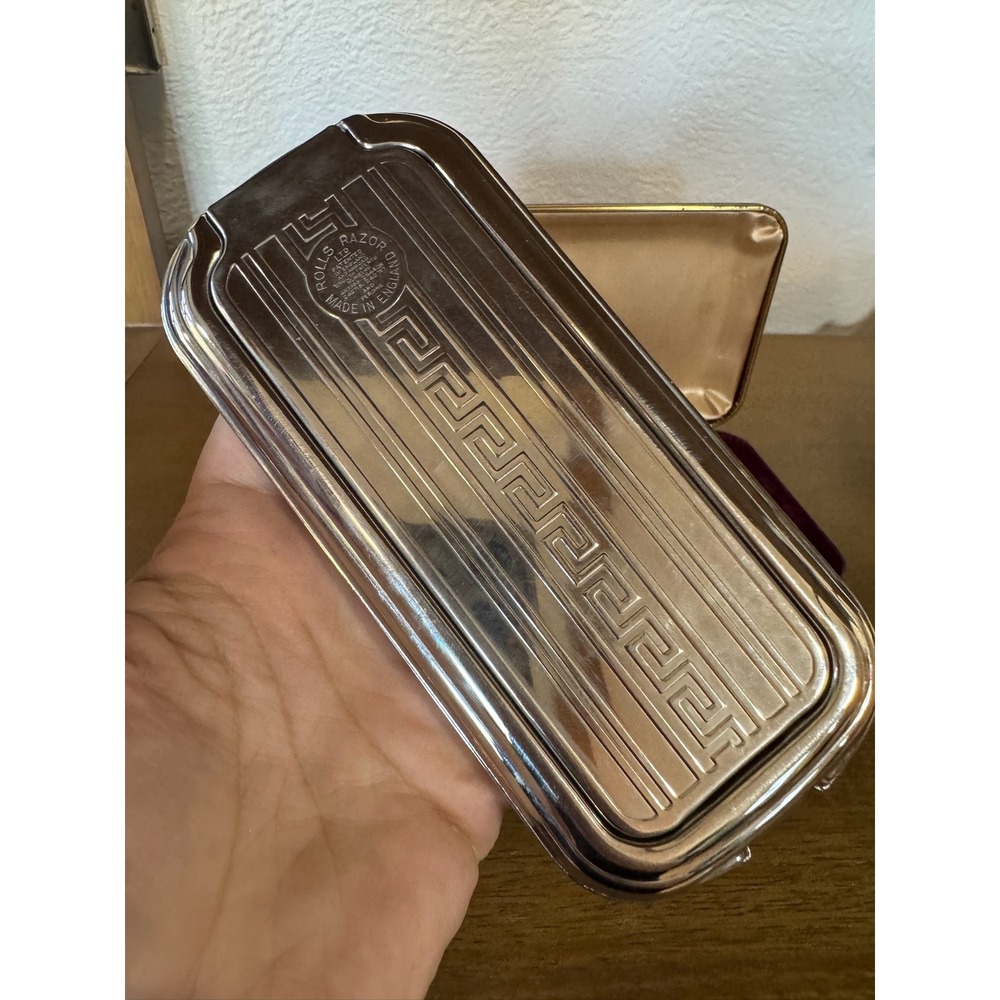Rolls Razor Patented Made in England Art Deco Safety Razor Shaver Case Set - Picture 5 of 7